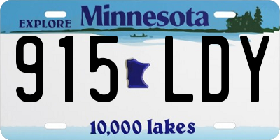 MN license plate 915LDY