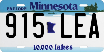 MN license plate 915LEA
