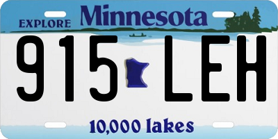 MN license plate 915LEH
