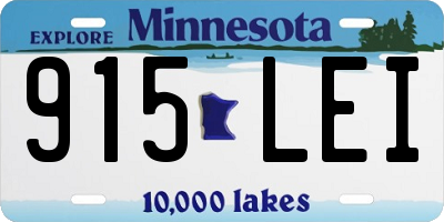 MN license plate 915LEI