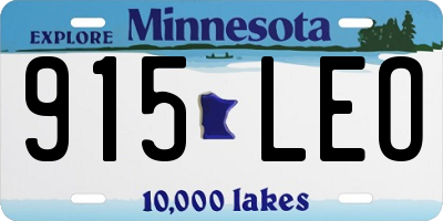 MN license plate 915LEO