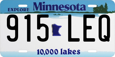 MN license plate 915LEQ