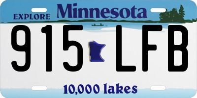 MN license plate 915LFB