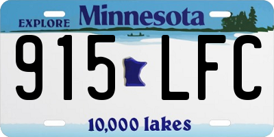 MN license plate 915LFC