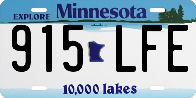 MN license plate 915LFE