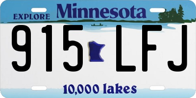 MN license plate 915LFJ