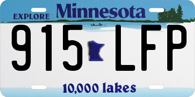 MN license plate 915LFP