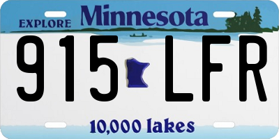 MN license plate 915LFR