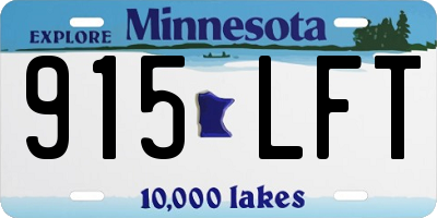 MN license plate 915LFT