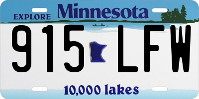 MN license plate 915LFW