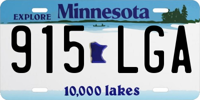 MN license plate 915LGA
