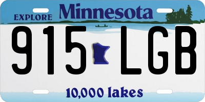 MN license plate 915LGB