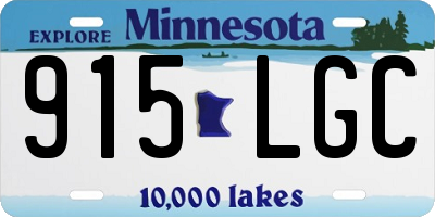 MN license plate 915LGC