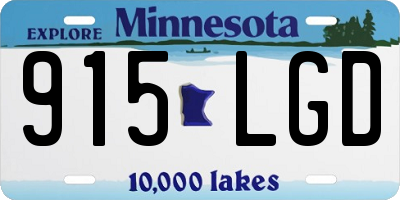 MN license plate 915LGD