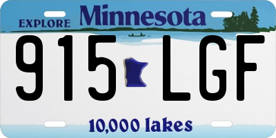 MN license plate 915LGF