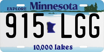 MN license plate 915LGG