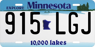 MN license plate 915LGJ