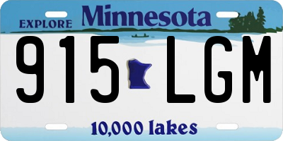 MN license plate 915LGM