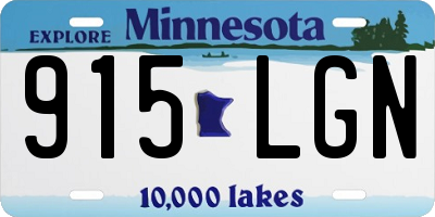 MN license plate 915LGN