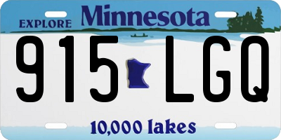 MN license plate 915LGQ