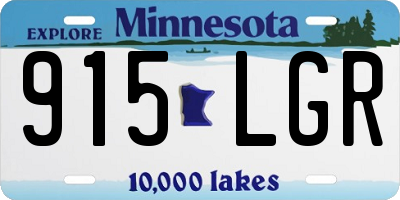 MN license plate 915LGR