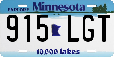 MN license plate 915LGT