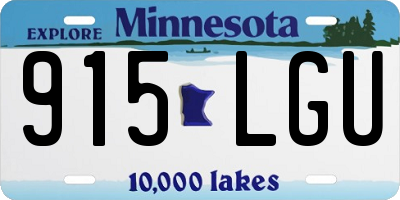 MN license plate 915LGU