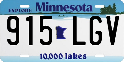 MN license plate 915LGV