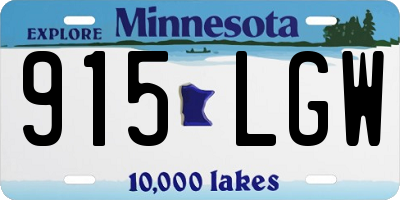 MN license plate 915LGW