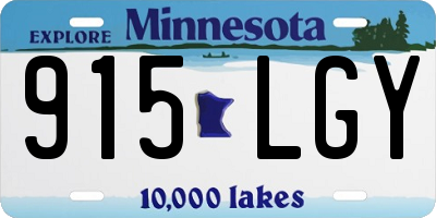 MN license plate 915LGY