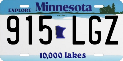 MN license plate 915LGZ