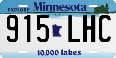 MN license plate 915LHC
