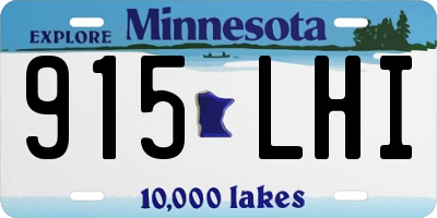 MN license plate 915LHI