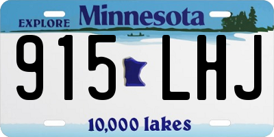 MN license plate 915LHJ