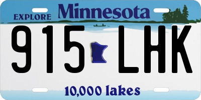 MN license plate 915LHK