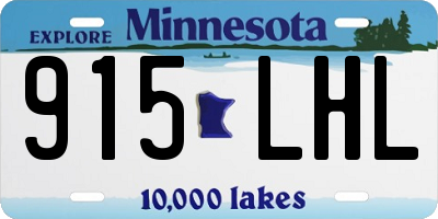 MN license plate 915LHL