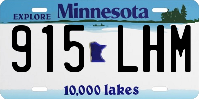 MN license plate 915LHM