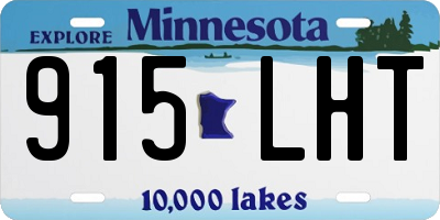 MN license plate 915LHT