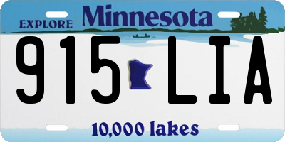 MN license plate 915LIA