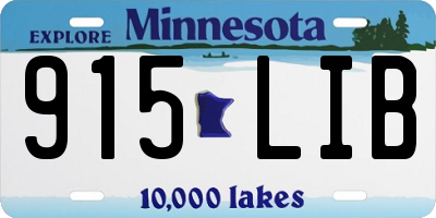 MN license plate 915LIB