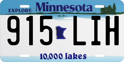 MN license plate 915LIH