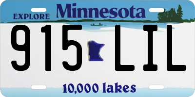 MN license plate 915LIL