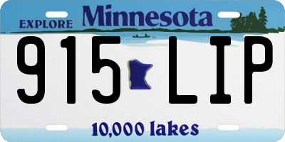 MN license plate 915LIP
