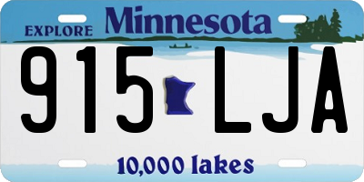 MN license plate 915LJA