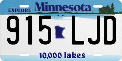 MN license plate 915LJD