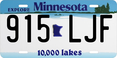 MN license plate 915LJF