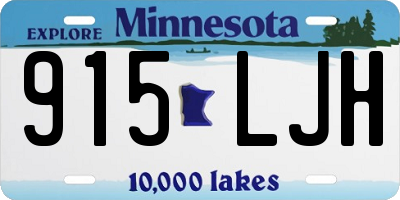 MN license plate 915LJH