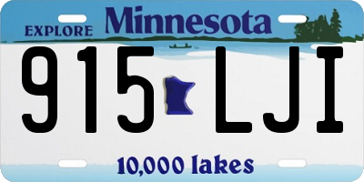 MN license plate 915LJI