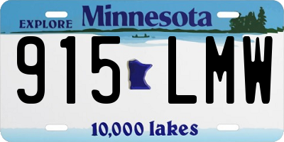 MN license plate 915LMW