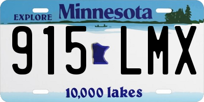 MN license plate 915LMX